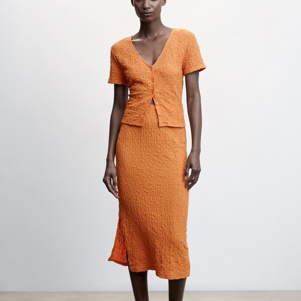 Mango Orange Skirt Set